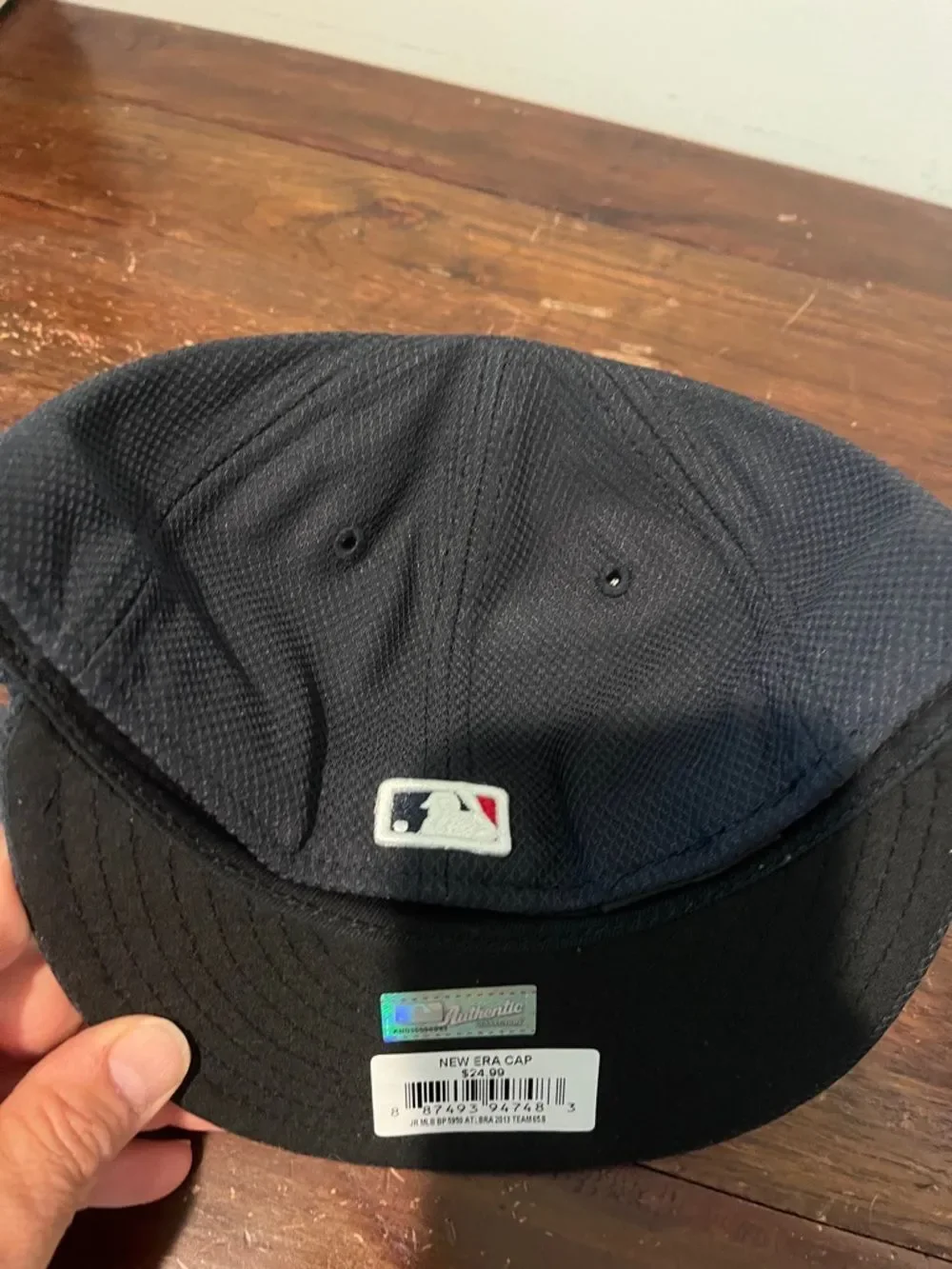 Atlanta Braves 2013 Junior Black Scream Brave 6 5/8 Fitted Baseball cap hat B